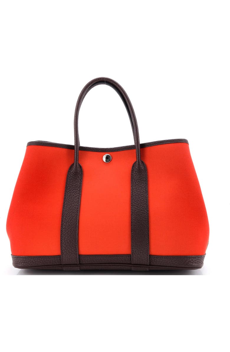 Pre-Owned Hermes Garden Party Tote Toile and Leather 30, Alternate, color,