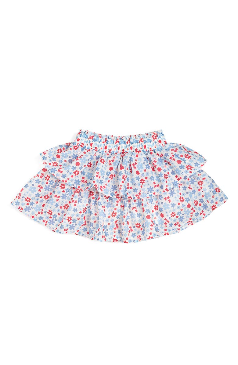 Sweet Wink Patriotic Floral Skort, Main, color, Blue