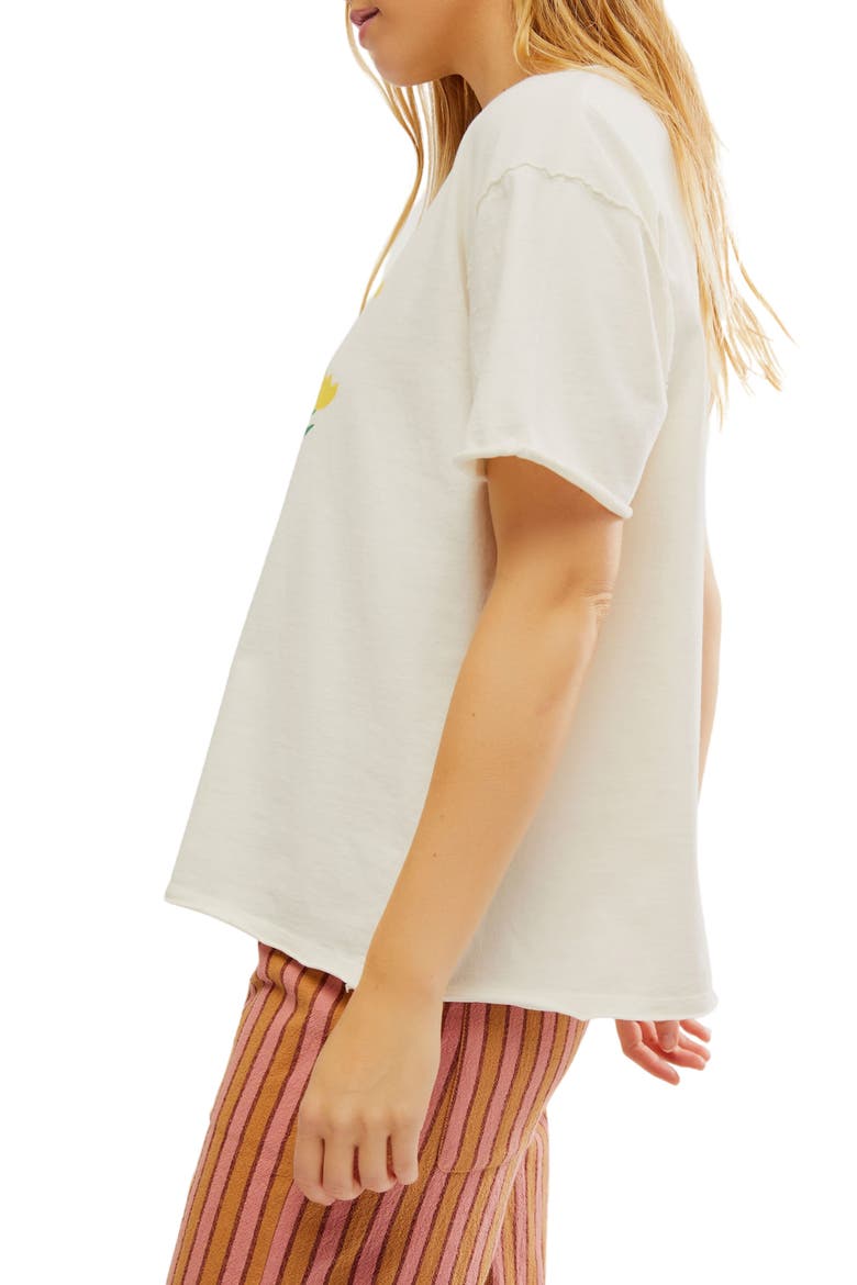 Sunshine Smiles Oversize Cotton Graphic T-Shirt, Alternate, color, IVORY COMBO