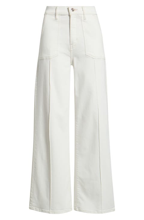 Le Slim Palazzo Pintuck High Waist Wide Leg Jeans