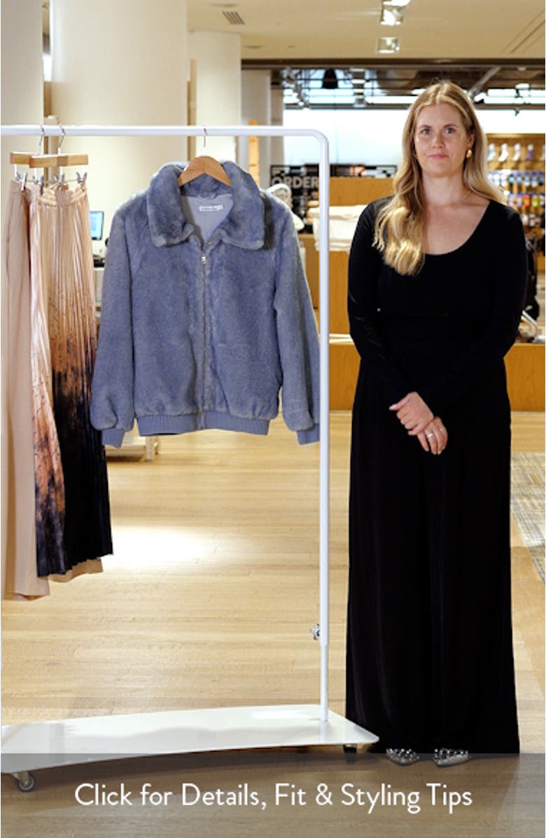 Celeste Faux Fur Bomber Jacket, sales video thumbnail