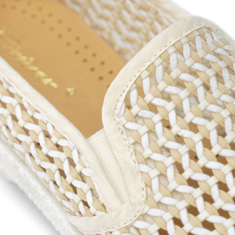 Rivieras Classic Woven Cotton Slip-On Loafer, Alternate, color, White Beige