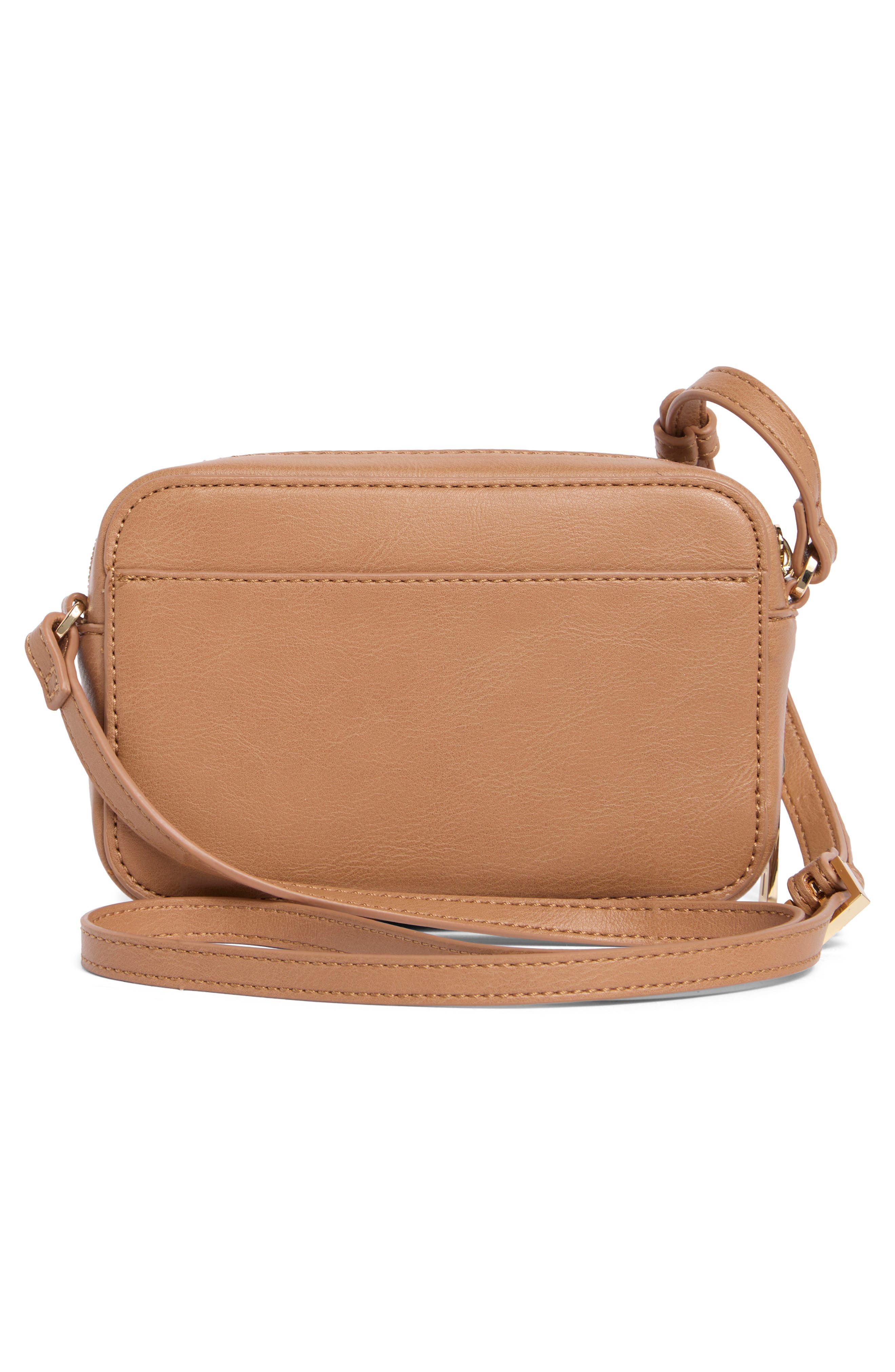 Stina Faux Leather Crossbody Bag, Alternate, color, TAN