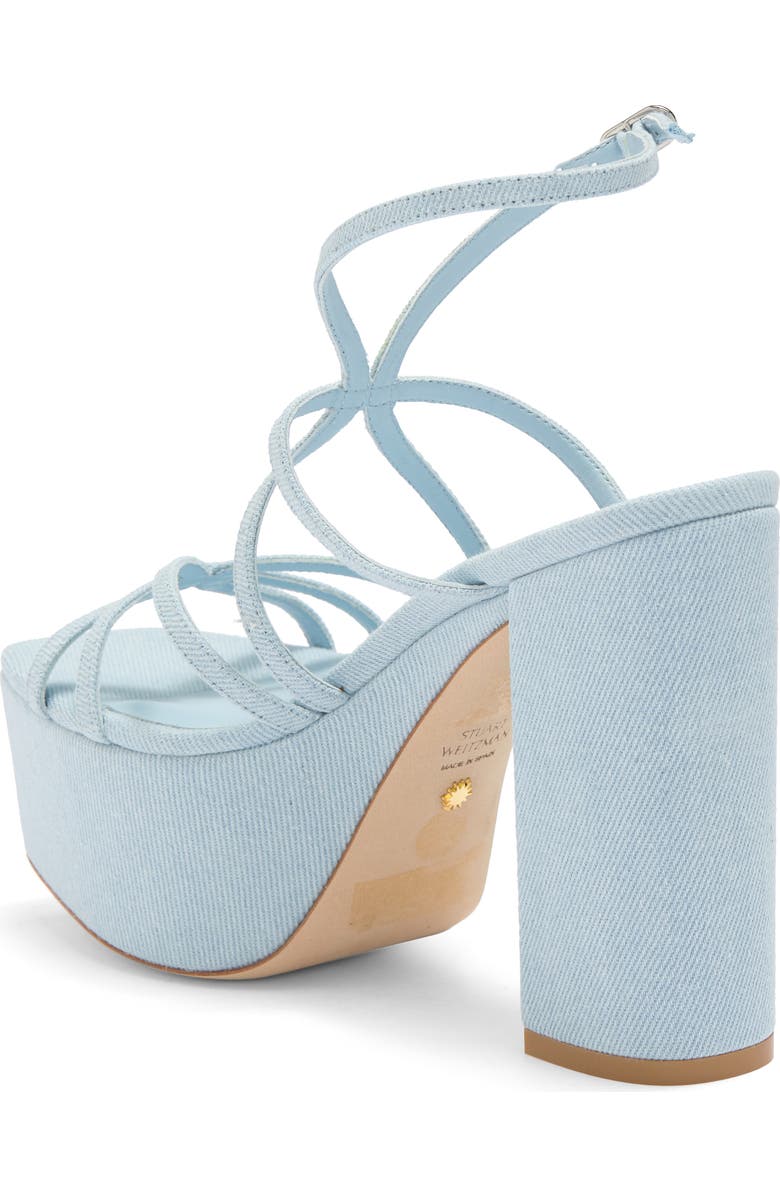 Stuart Weitzman Barelythere Square High Platform Sandal, Alternate, color,