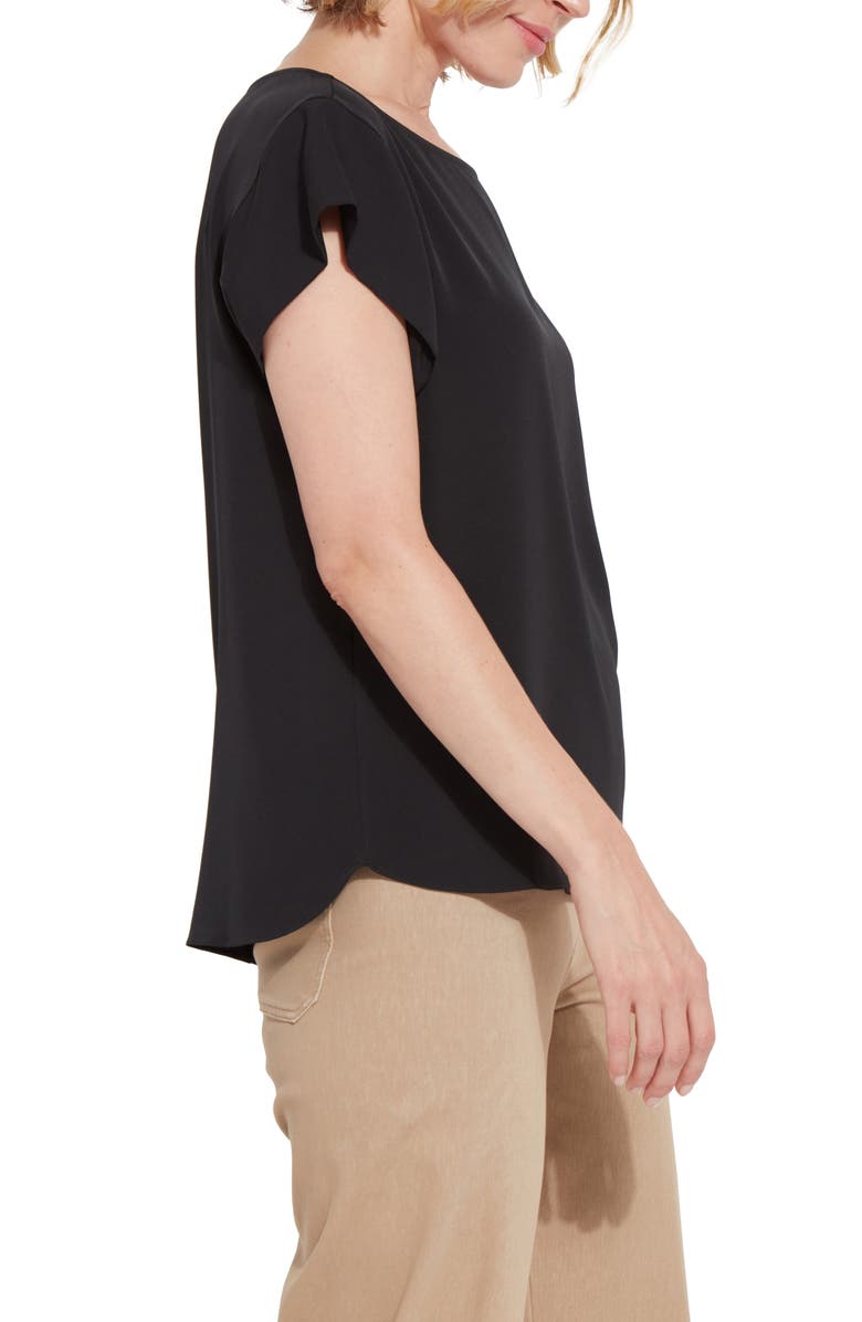 Lysse Melodie Boat Neck Woven Top, Alternate, color, Black