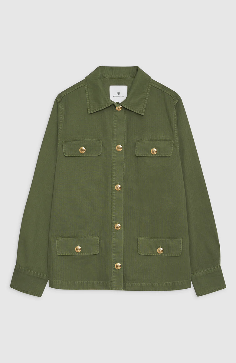 ANINE BING Corey Jacket, Alternate, color, Army Green