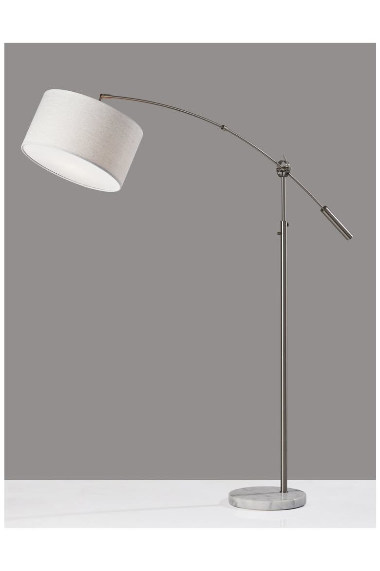 Adler Arc Lamp, Alternate, color, BRUSHED STEEL