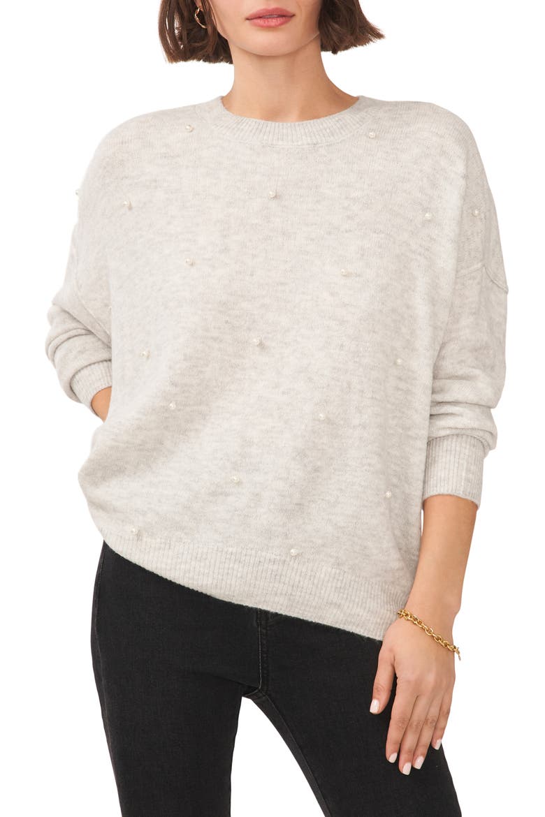 Pearly Baubles Cozy Crewneck Sweater, Main, color, JAZZ CLUB