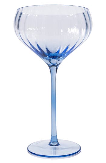 Zodax Malden Optic Set Of 4 Cocktail Glasses In Blue
