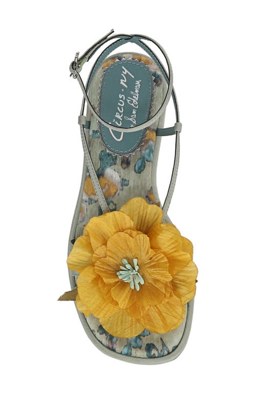 Circus Ny By Sam Edelman Olana Flower Strappy Flat Sandals In Cool Mint Multi