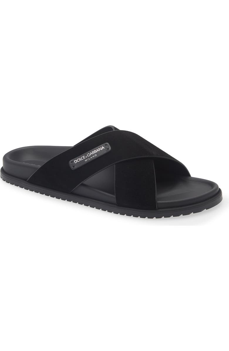 Dolce&Gabbana Slide Sandal, Main, color, Nero/ Nero