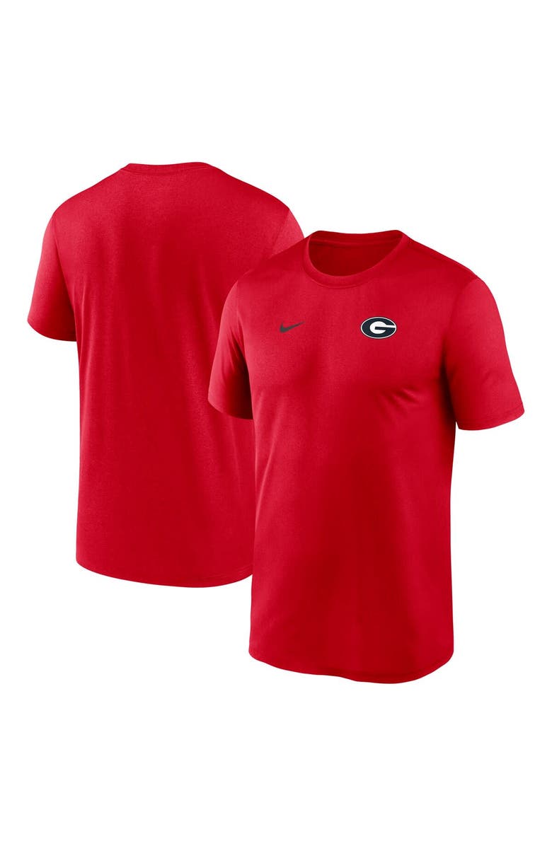 Nike Men's Nike Red Georgia Bulldogs 2025 Sideline Small Logo Legend Performance T-Shirt, Main, color, 