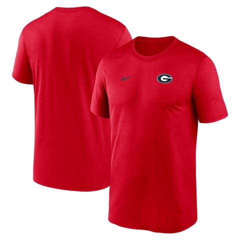 Men's Nike Red Georgia Bulldogs 2025 Sideline Small Logo Legend Performance T-Shirt
