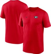 Nike Men's Nike Red Georgia Bulldogs 2025 Sideline Small Logo Legend Performance T-Shirt