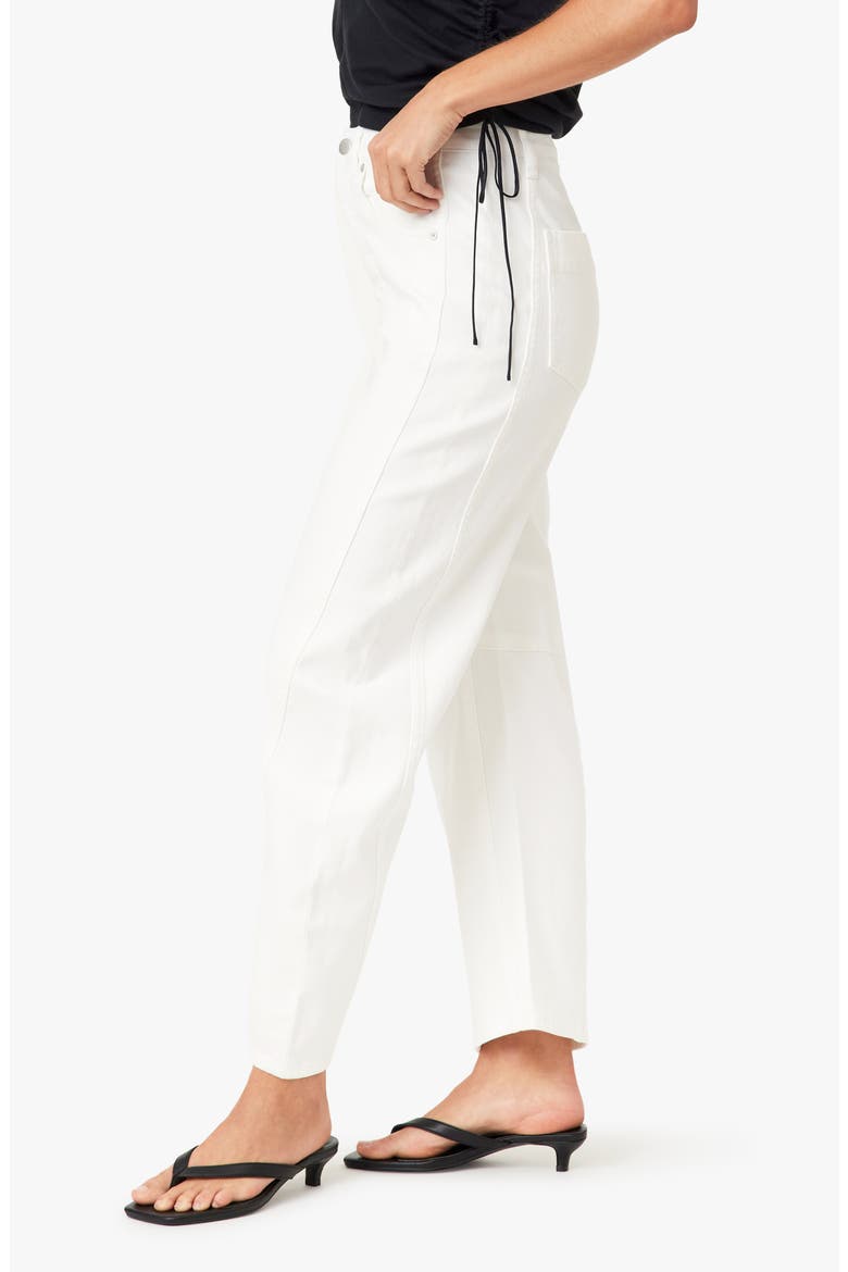 Harper High Waist Crop Barrel Leg Jeans, Alternate, color, WHITE
