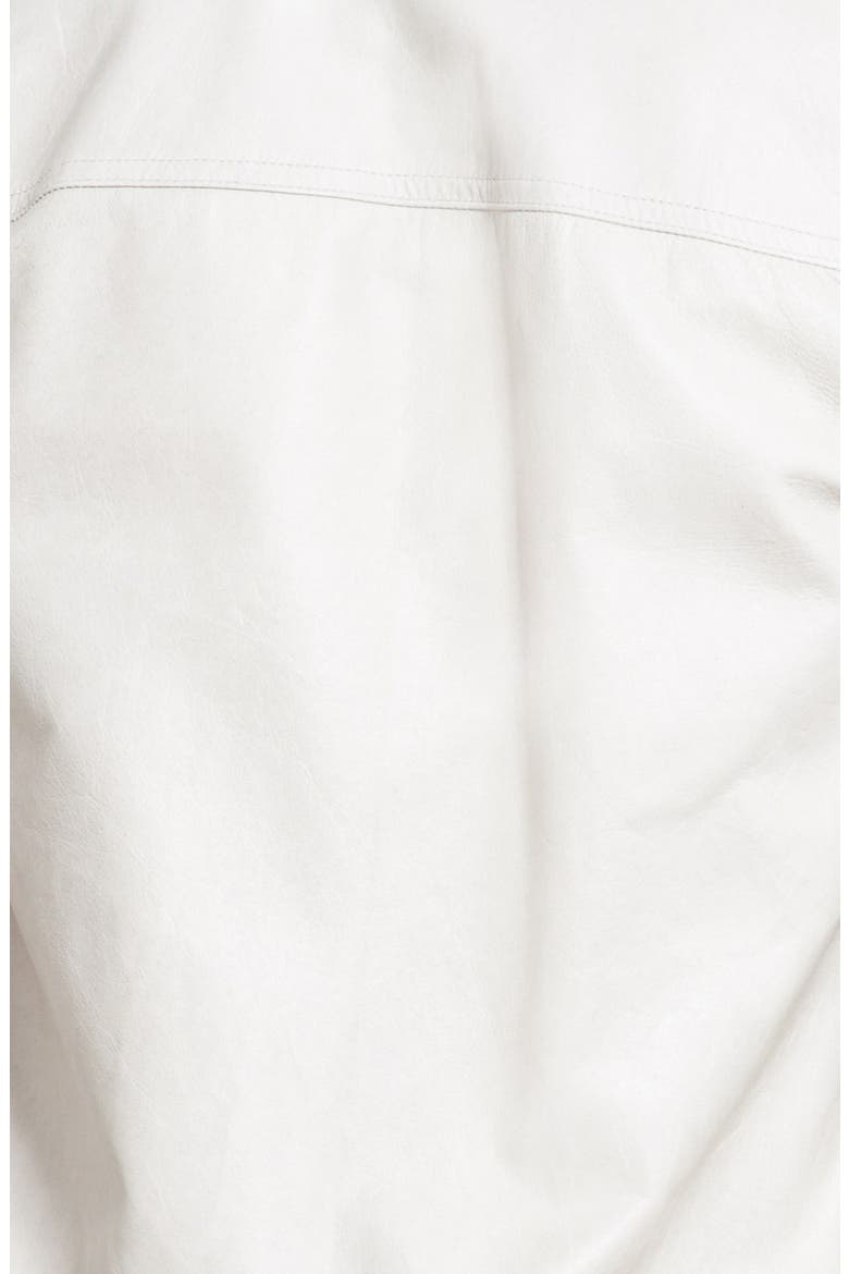 Leather Bomber Jacket, Alternate, color, PEARL