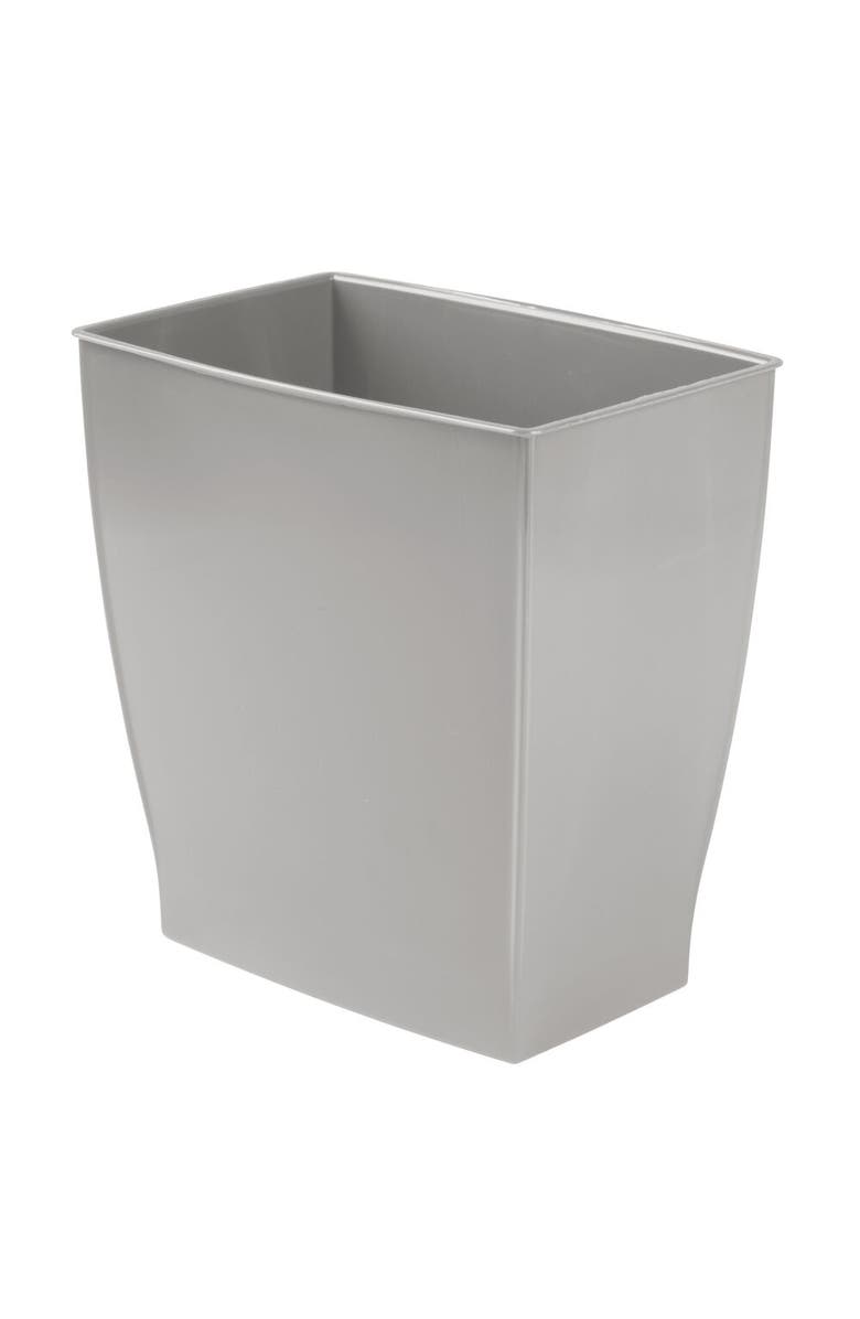 iDesign Small Rectangular Bathroom Trash Cans - Set of 4 - Gray, Alternate, color, Gray