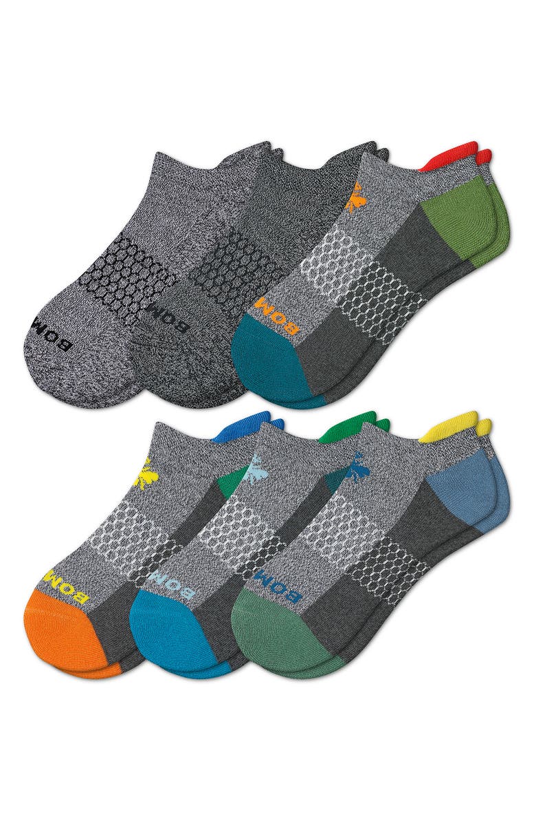 Bombas Assorted 6-Pack Stripe Ankle Socks, Main, color, 