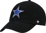 '47 Men's '47 Black Dallas Cowboys Primary Clean Up Adjustable Hat