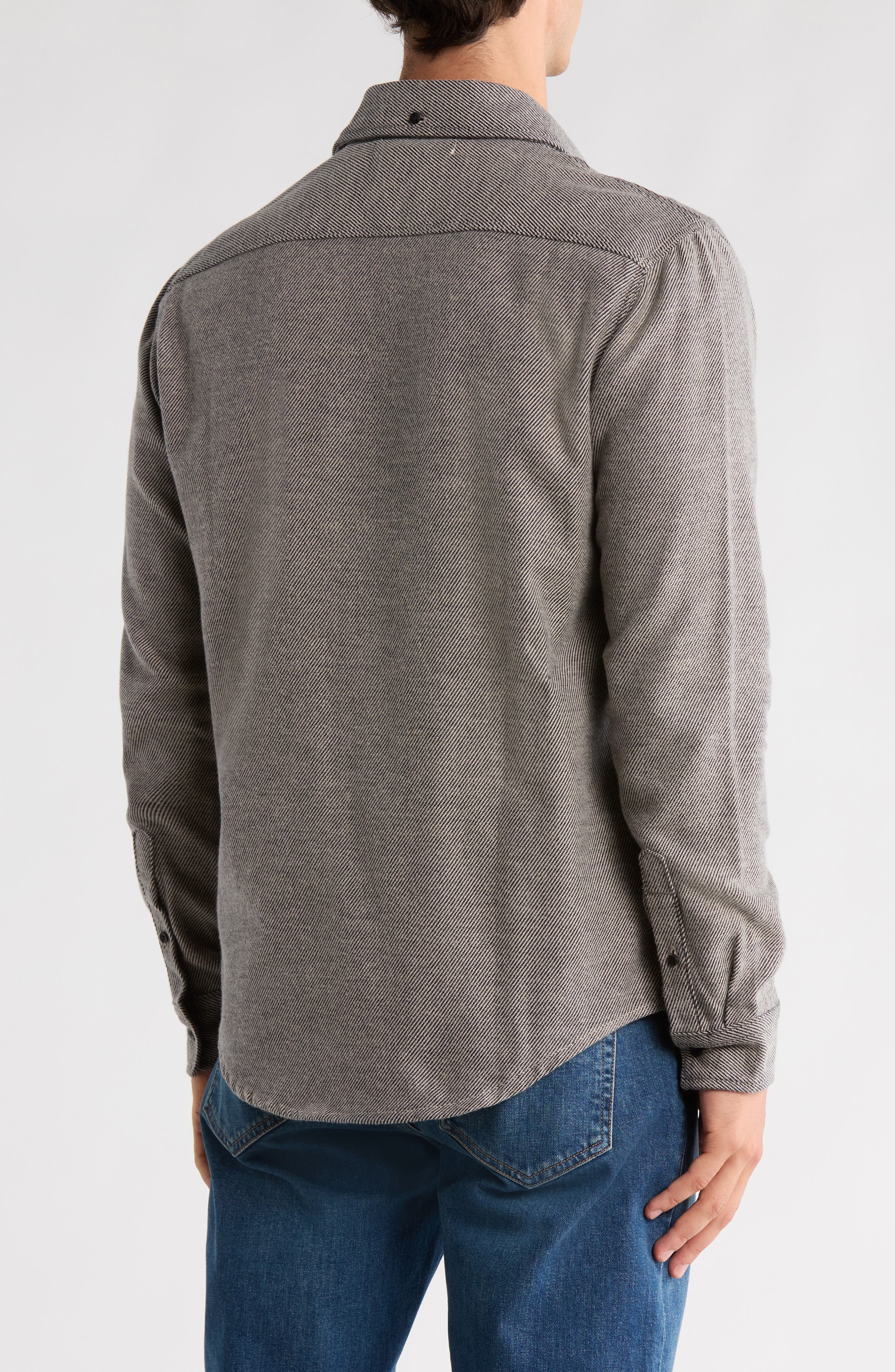 Stripe Cotton Flannel Overshirt - image 2