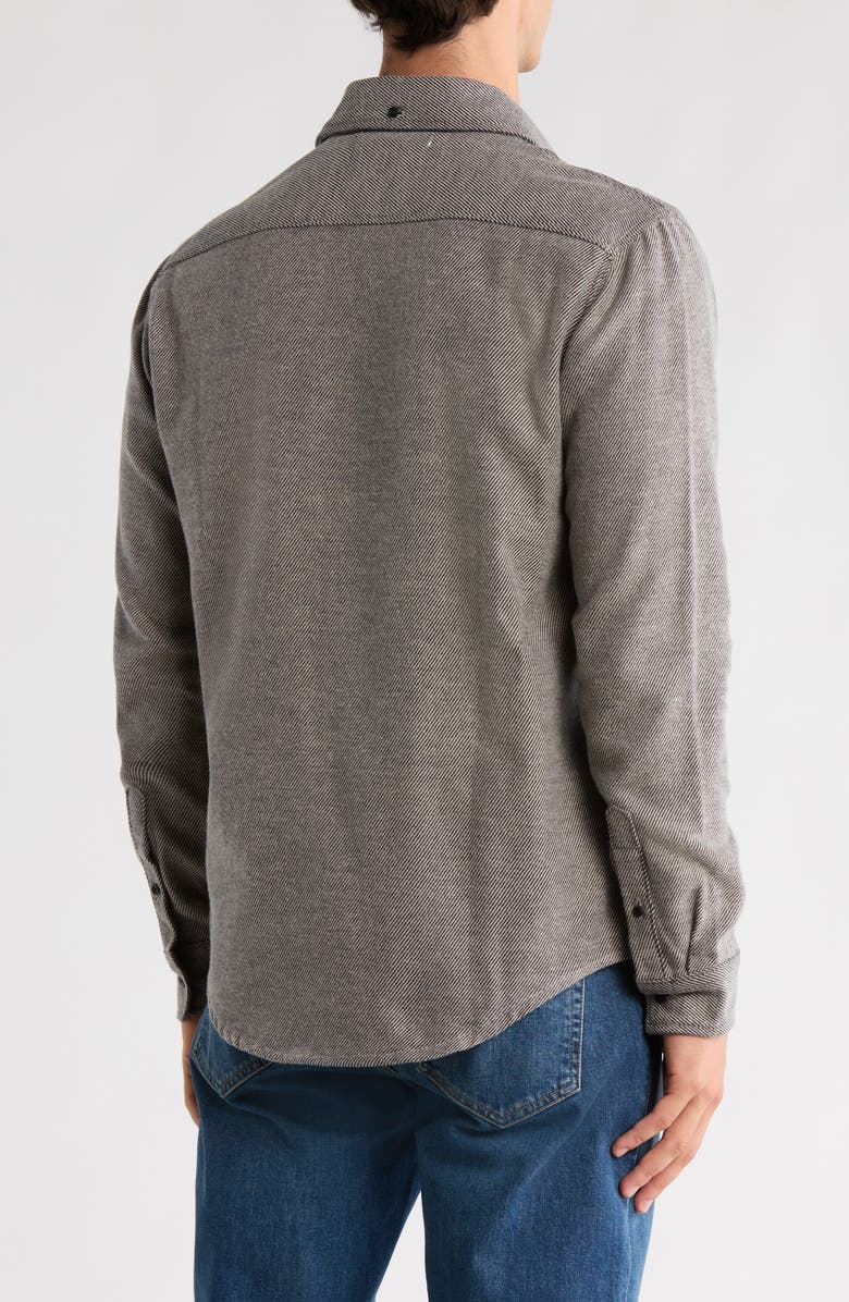 Joe's Stripe Cotton Flannel Overshirt, Alternate, color, Heather Grey