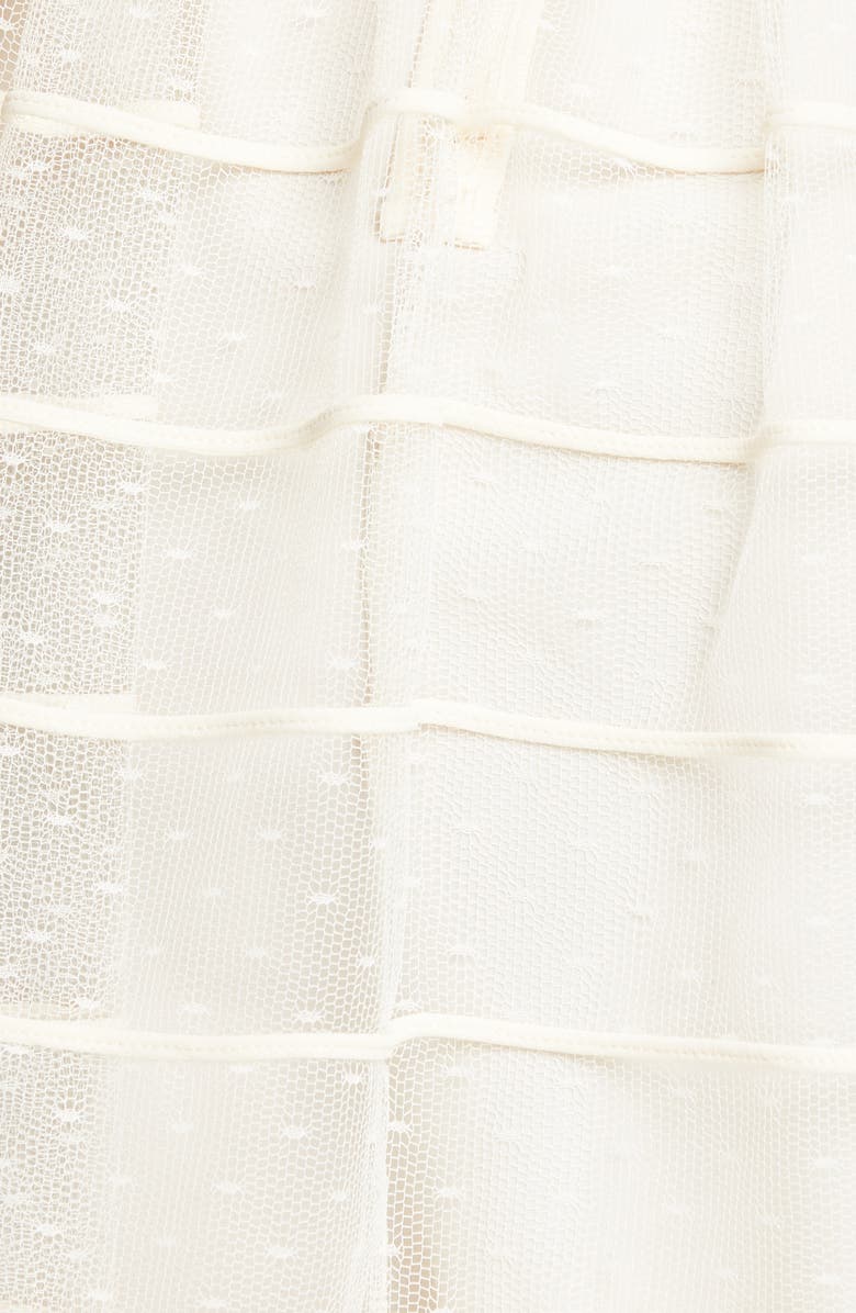 RED Valentino Tiered Point d'Esprit Dress, Alternate, color, 