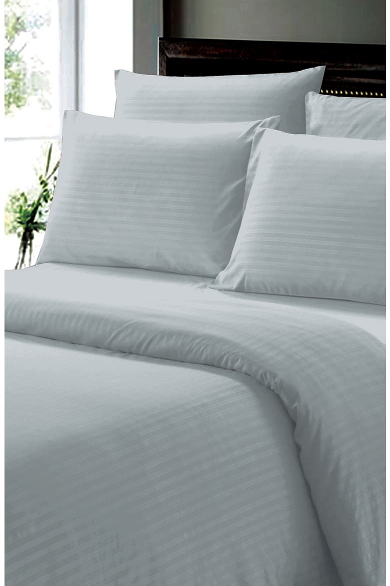 Dobby Stripe Sheet Set, Alternate, color, GRAY