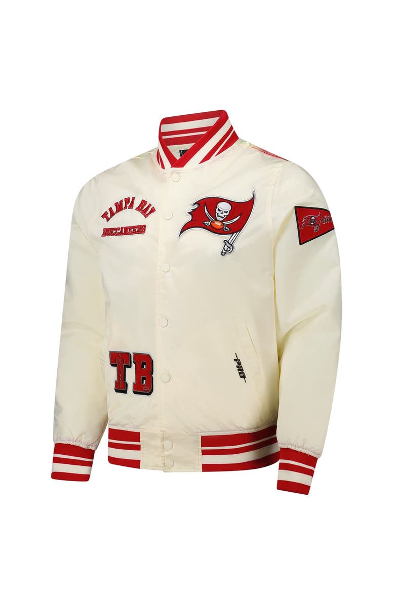 PRO STANDARD Men's Pro Standard Cream Tampa Bay Buccaneers Sublimated Satin Full-Snap Jacket, Alternate, color, Cream