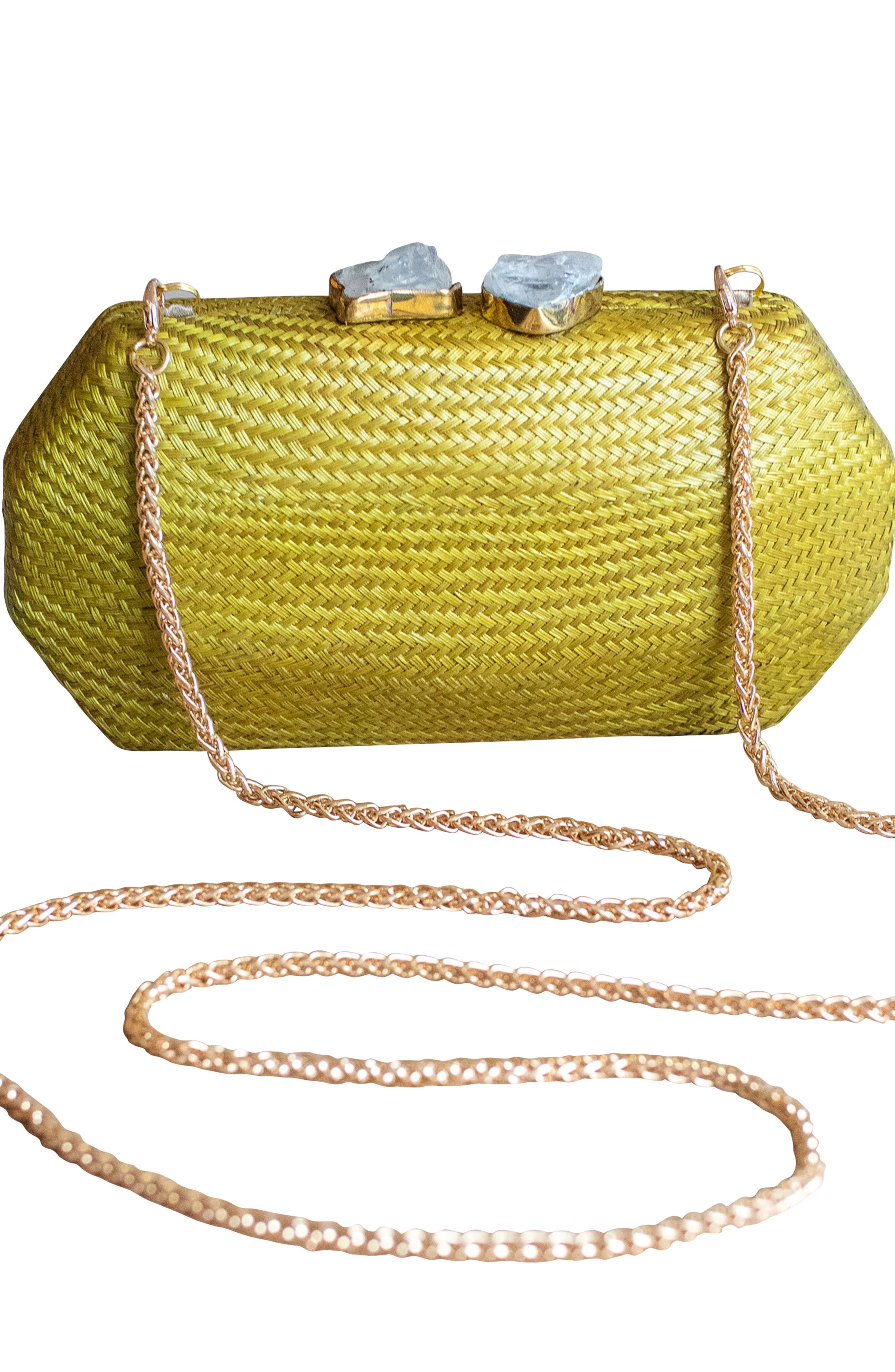 Solid Octagon Clutch, Alternate, color, MATCHA