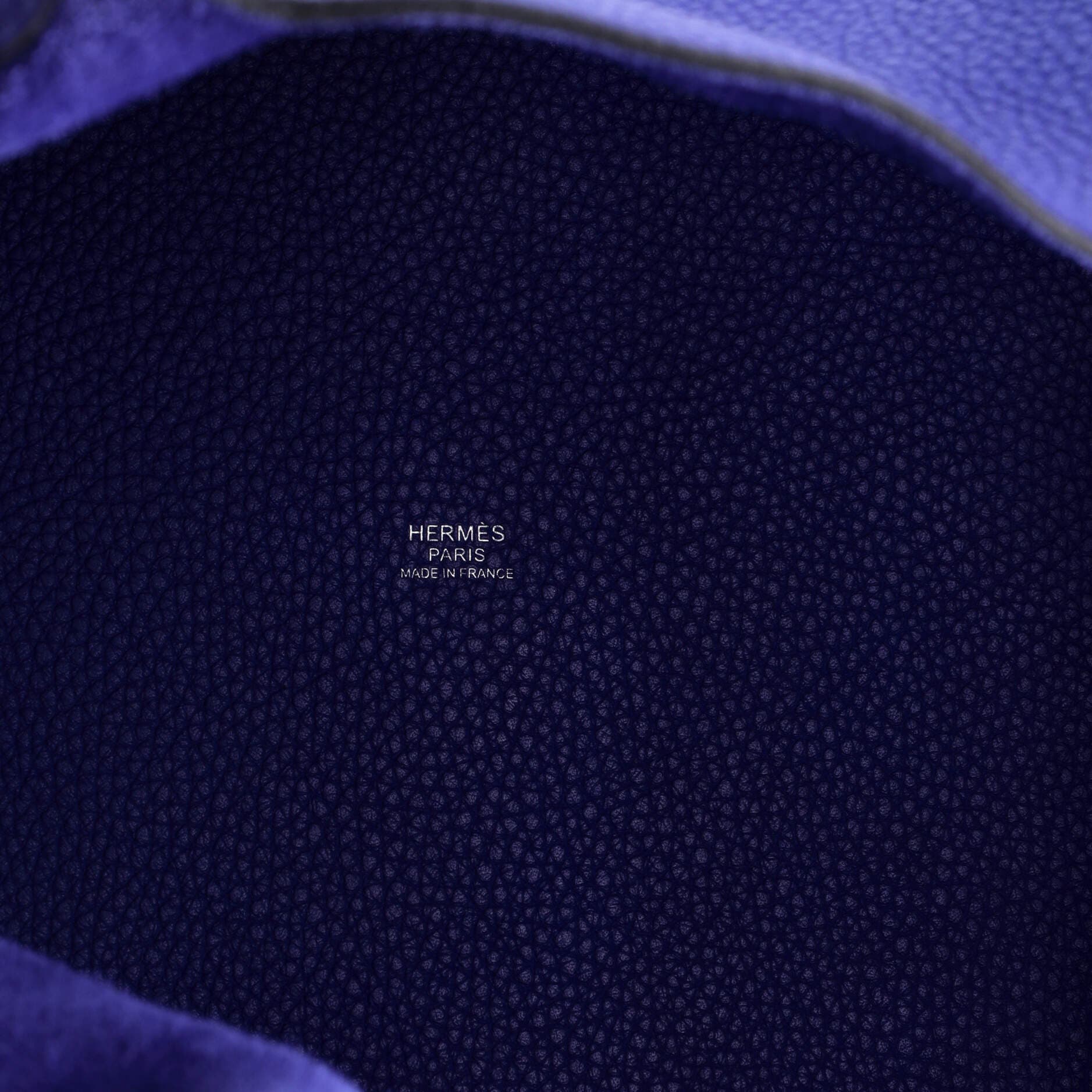 Pre-Owned Hermes Picotin Lock Bag Clemence GM, Alternate, color, Bleu Electrique