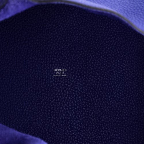 Pre-owned Hermes  Hermes Picotin Lock Bag Clemence Gm In Blue