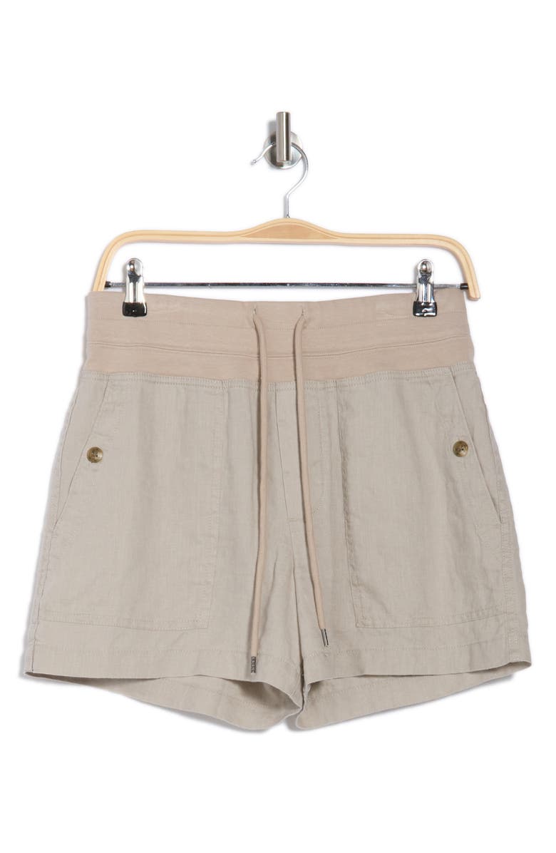 James Perse Linen Military Shorts, Alternate, color, Mineral