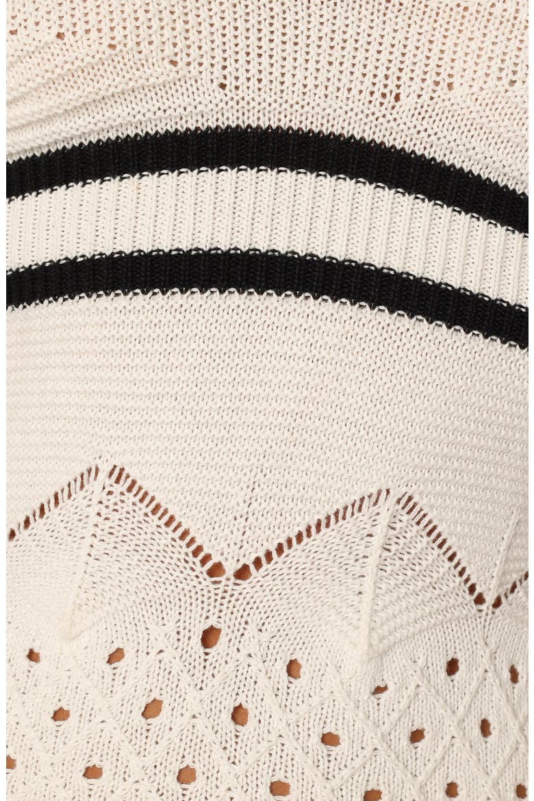 Landon Knit Midi Dress, Alternate, color, BLACK WHITE