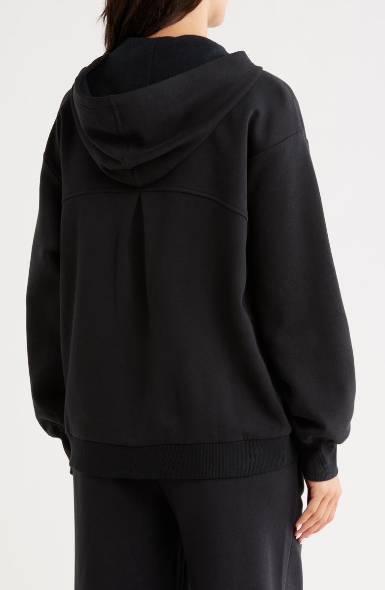 Z by Zella Feather Fleece Zip Hoodie, Alternate, color, Black