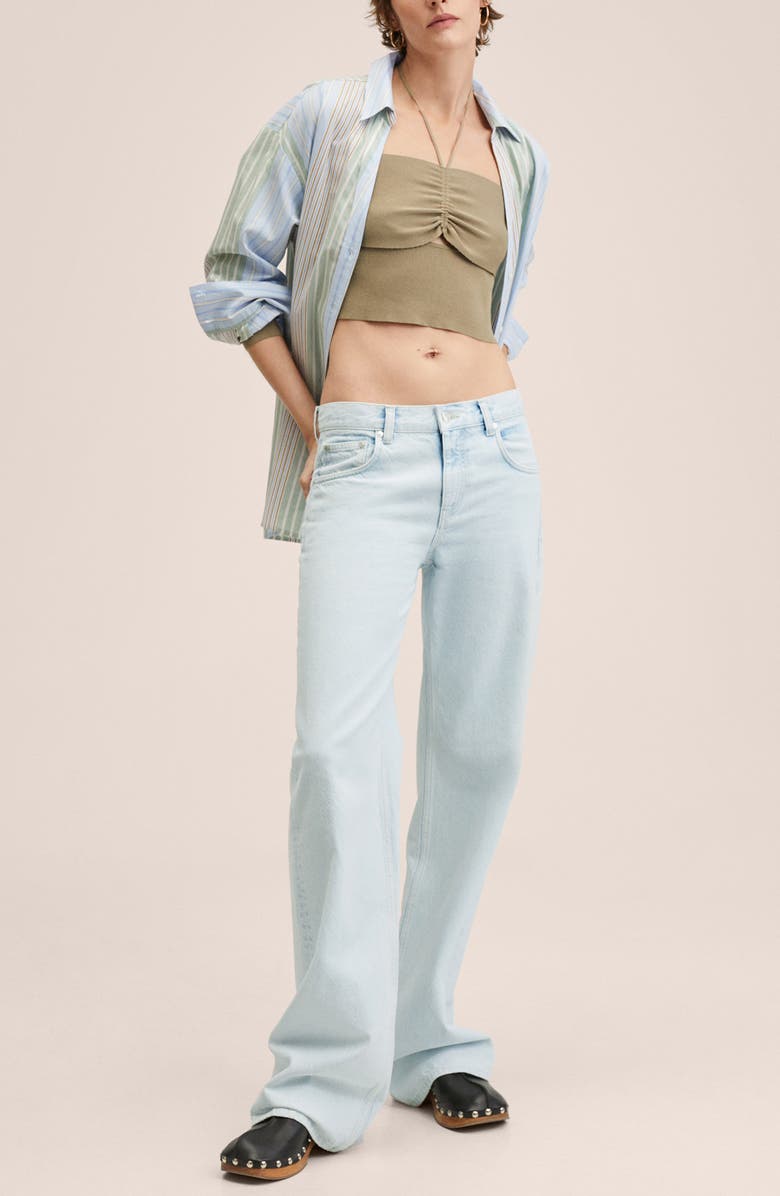 MANGO Low Rise Wide Leg Jeans, Alternate, color,