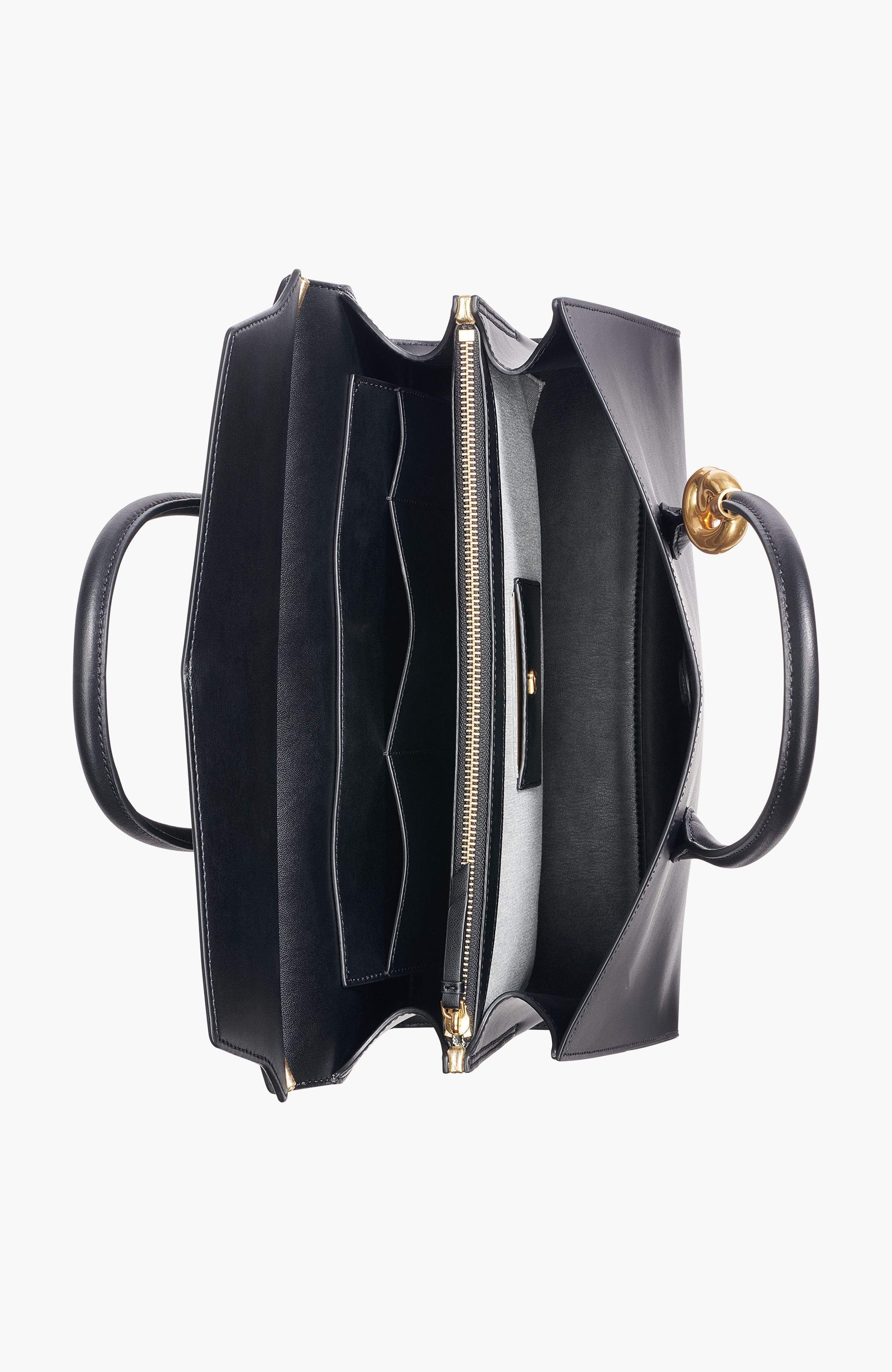 Donna Karan New York Loden Satchel, Alternate, color, Blk/Gold