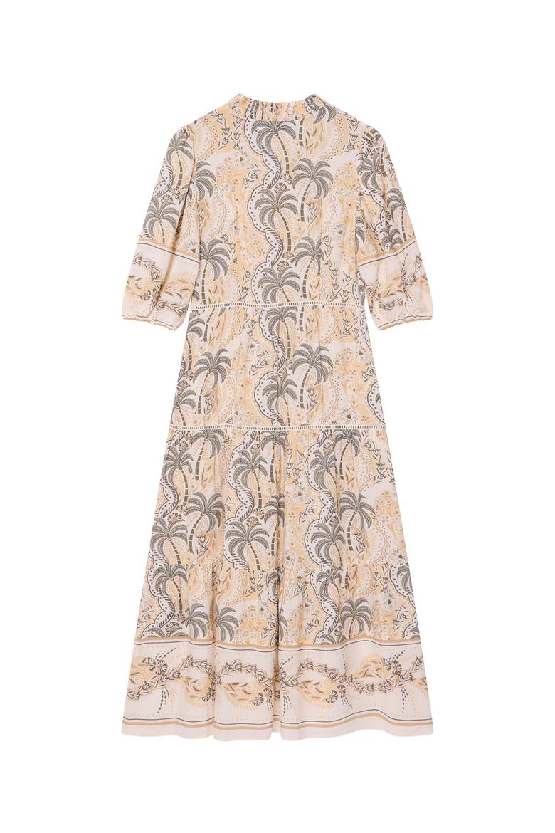 Palm Print Maxi Dress, Alternate, color, Green