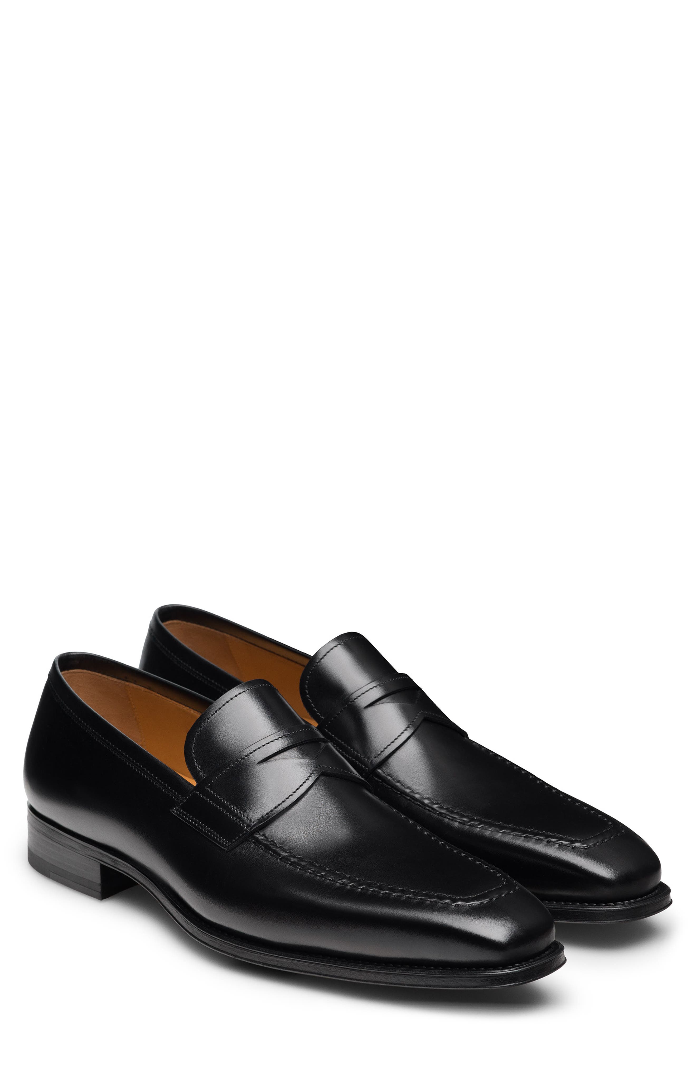 Magnanni Maine Water Resistant Loafer, Main, color, Black