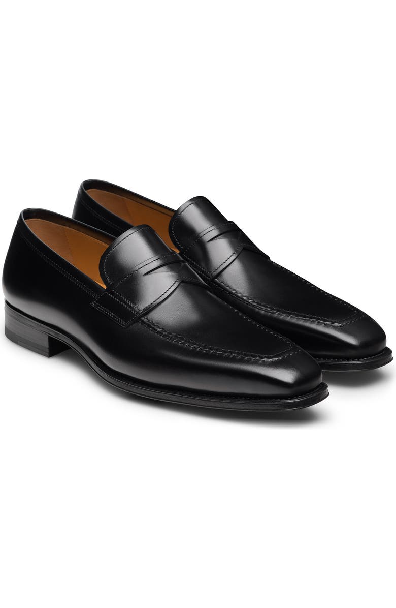 Magnanni Maine Water Resistant Loafer, Main, color, Black
