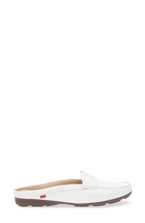 Marc Joseph New York Rosemary Dr Leather Mule Loafer In White Grainy