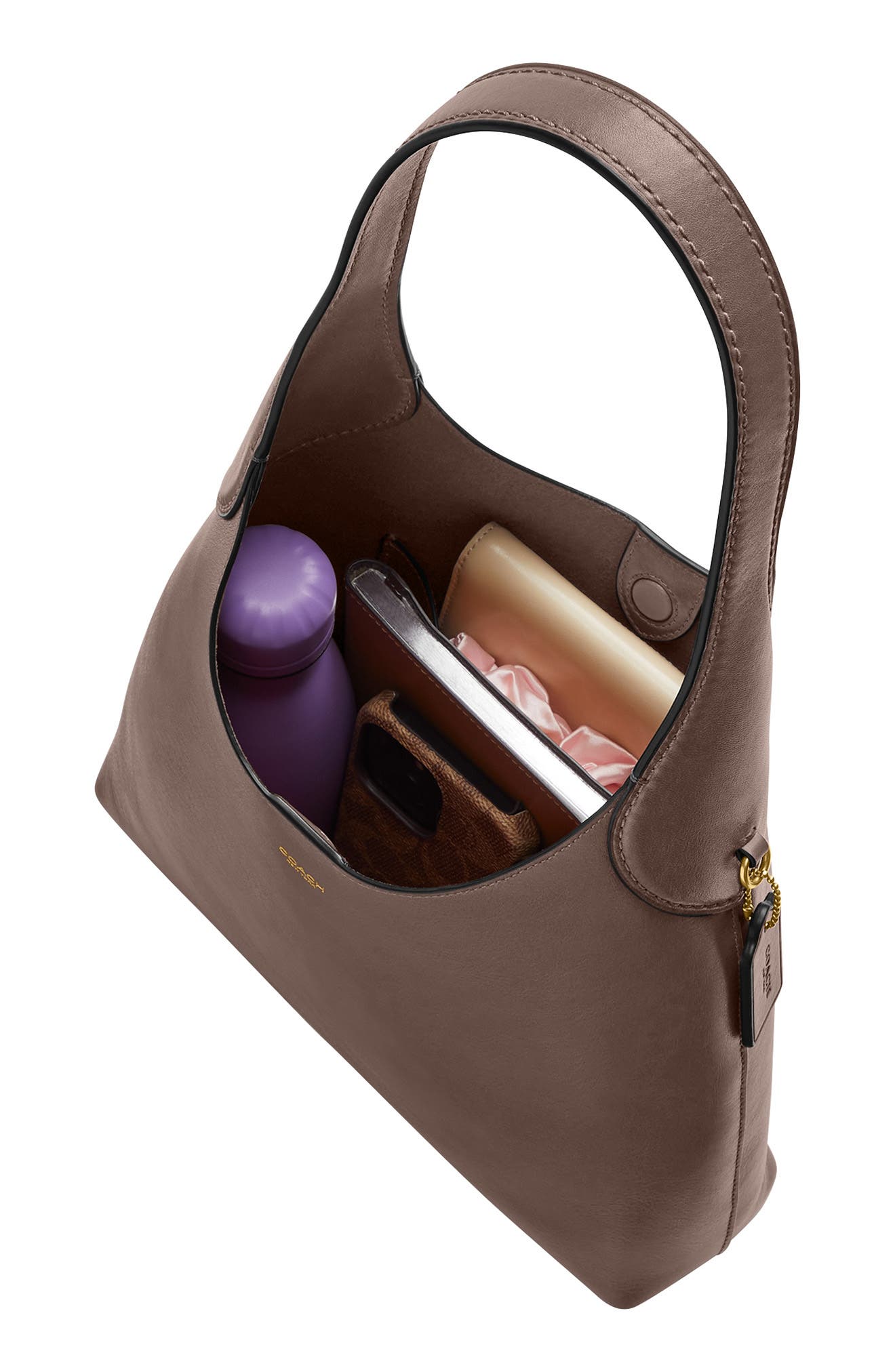 COACH Brooklyn 39 Shoulder Bag, Alternate, color, Dark Stone