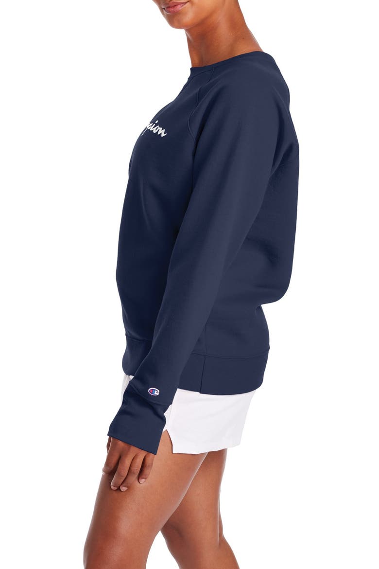 Powerblend Graphic Sweatshirt, Alternate, color, ATHLETIC NAVY