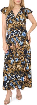 MSK Surplice Empire Waist Maxi Dress