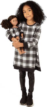 Leveret Girls Cotton Dress with Matching Doll Dress, Printed Design
