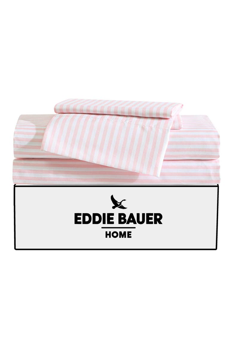 Little Stripe Microfiber Sheet Set, Alternate, color, LIGHT PINK/ WHITE
