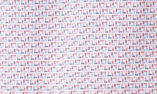 Studio Garnet Los Angeles Pixel Grid Stretch Supima Cotton Button-up Shirt In Purple