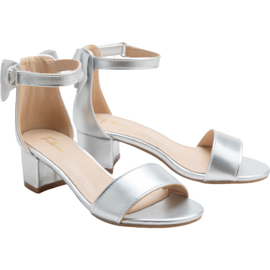 Tulleen Metallic-finish Block-heels Sandals In Silver