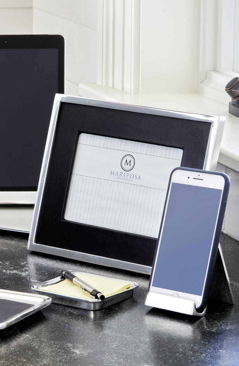 Mariposa Leather & Metal Picture Frame, Alternate, color, 