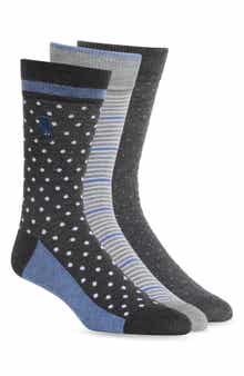 Original Penguin Check Diamond 3-Pack Assorted Dress Socks