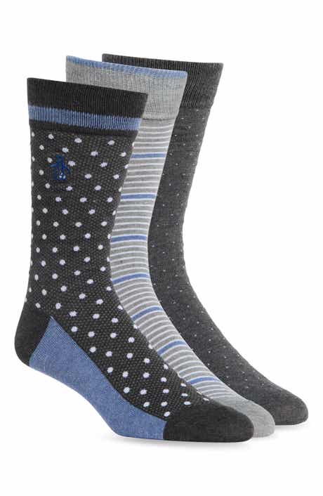 Original Penguin Check Diamond 3-Pack Assorted Dress Socks